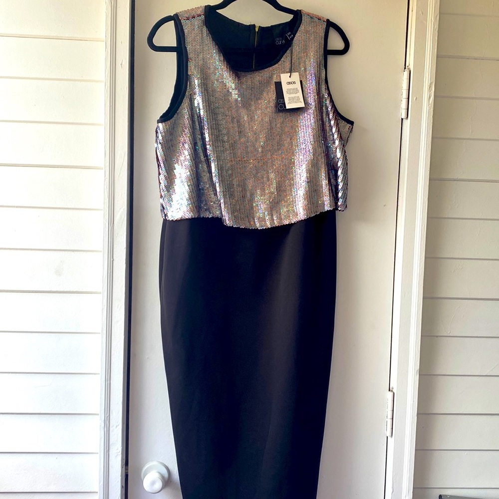 ASOS Curve body on dress with sequins